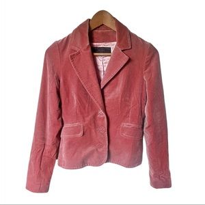 Juicy Couture Black Label Deep Rose Velvet Jacket, sz Small